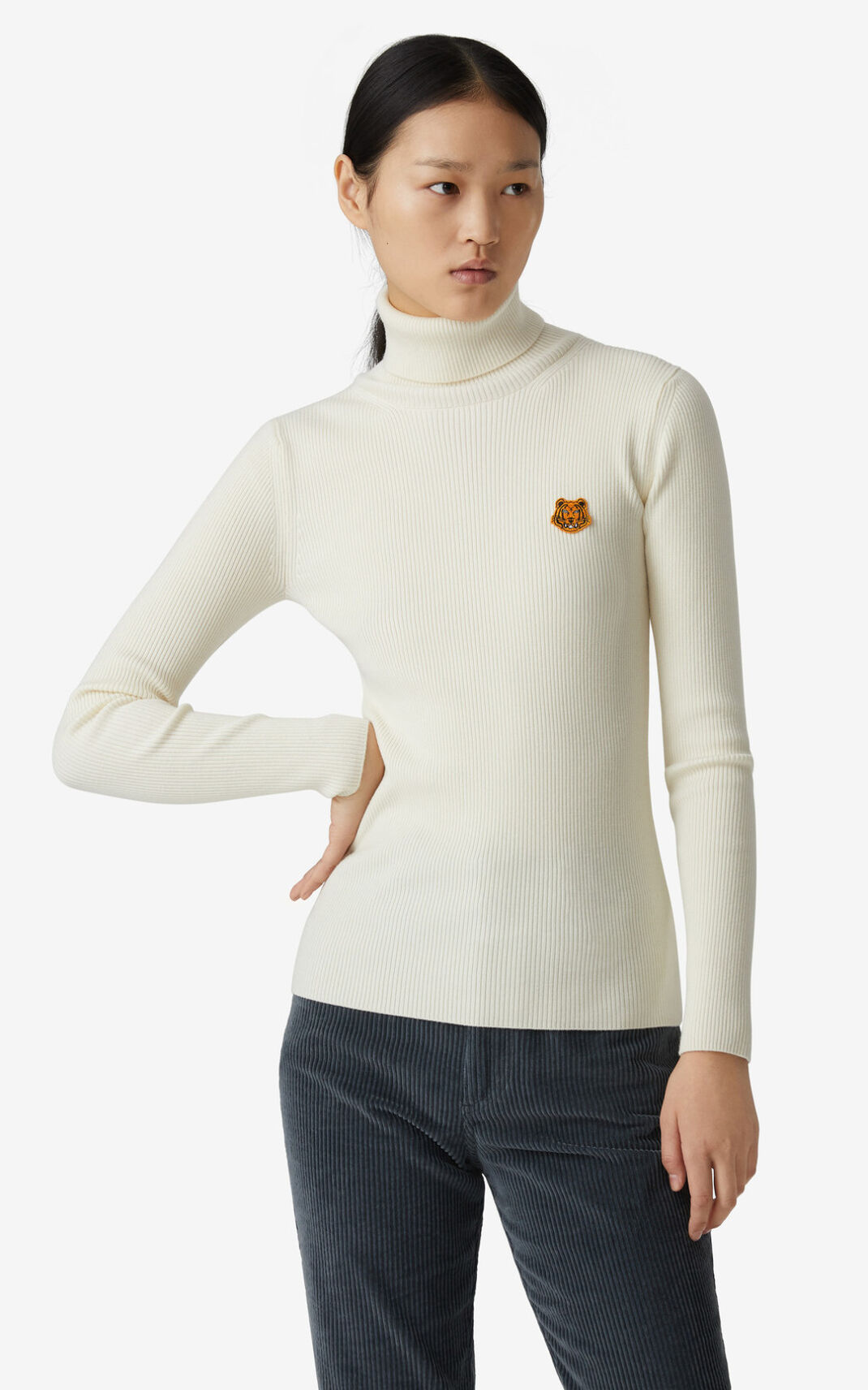 Kenzo Tiger Crest roll neck Stickad Tröja Dam | 86305-TXVY